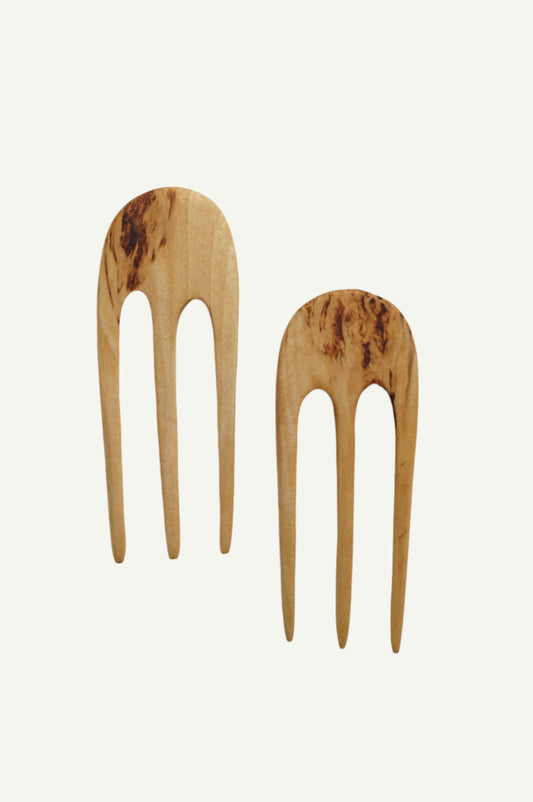 Luxorious hairfork set CURLY BIRCH